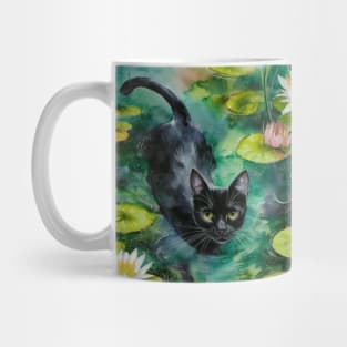 Admire the strokes of Cat Monet. Mug